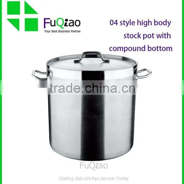 03 Style Short Body Stainless Steel Cooking Stock Pot With Compound Bottom photo-6