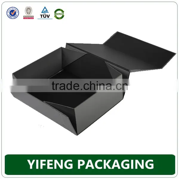 Customize Logo Foldable Matte Black Cardboard Box For Wholelsale photo-2