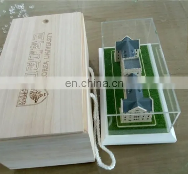 Handmade Miniature School Building Model , Led Light Handicraft photo-4