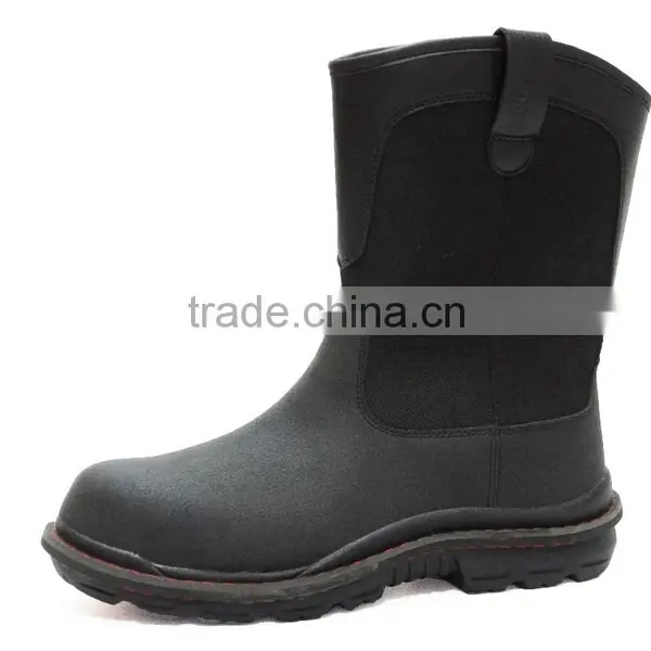 High Quality Rubber Sole Factory Leather Firefighter Boots photo-2