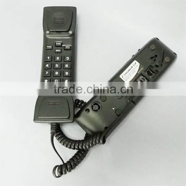 Hotel Guest Room Bathroom Mini Size Black or White Wall Mount Telephone photo-4