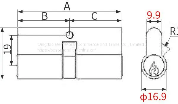Anti-theft Rust-proof Gold Color Oval Thumbturn Single Open Brass Lock Cylinder photo-5