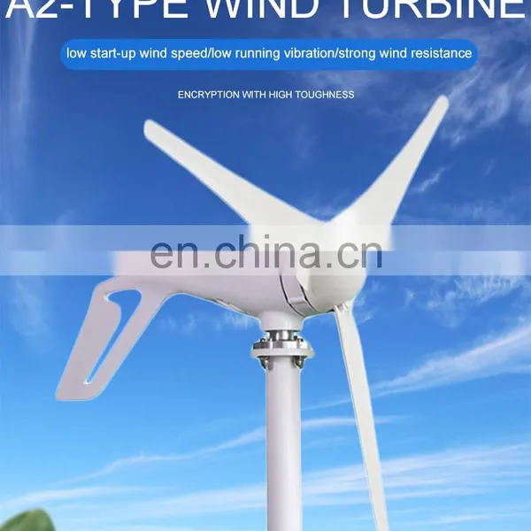 Hot Selling Household Wind Generator 200W 500W 1000W Horizontal Axis Small Wind Turbine Generator System Price photo-3