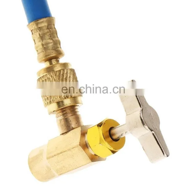 Car Refrigerant Charging Hose Kit With Gauge Self-sealing Can Tap Valve Charge R134A R22 R290 A/C AC Recharge photo-4