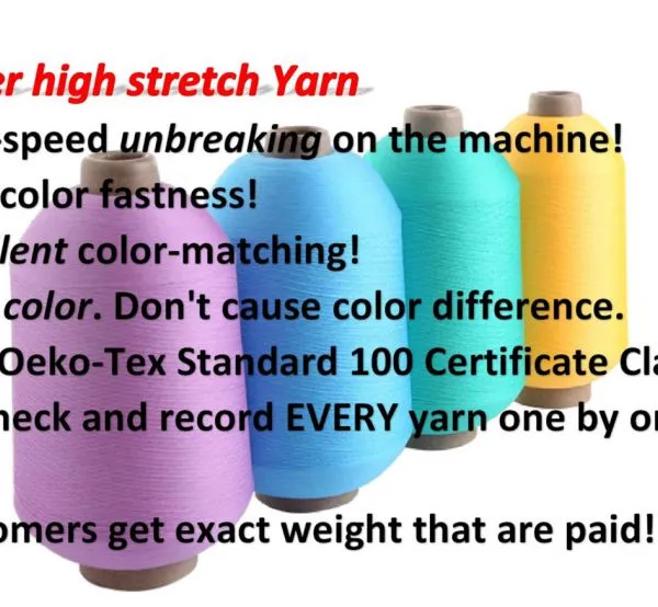 High Stretch Polyester Yarn 75d/1 Hank Dyed 100% Polyester Yarn Low Breakage Dty Yarn for Elastic Webbing photo-3