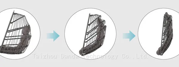 Durable Modern Outdoor Furniture Hanging Egg Swing Chair With Cushion PE Rattan Metal Frame Living Room Hotel Bedroom Courtyard photo-5