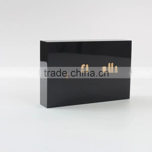 Black Lucite Sign Block Black Perspex Branding Block photo-2