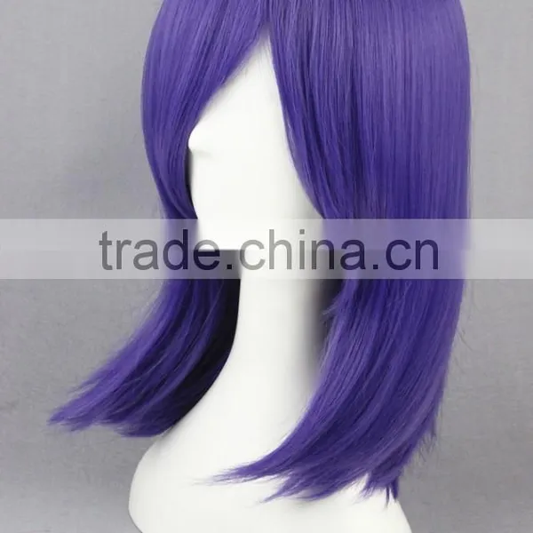 High Quality 45cm Short Straight Touhou Project Wig Kumoi Ichirin Light Purple Wig Synthetic Anime Wig Cosplay Hair Wigs photo-4