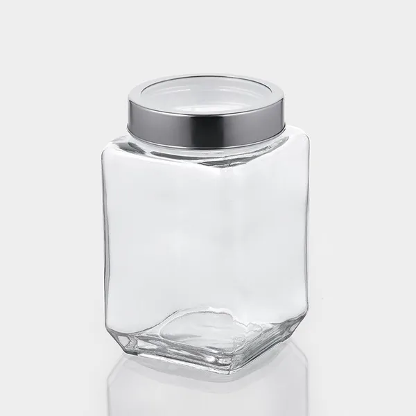 Glass Storage Jar With Lid, Universal for Kitchen/Home Use, Transparent & Practical, Super Hassle - Free for Fresh - Keeping and Storage photo-3