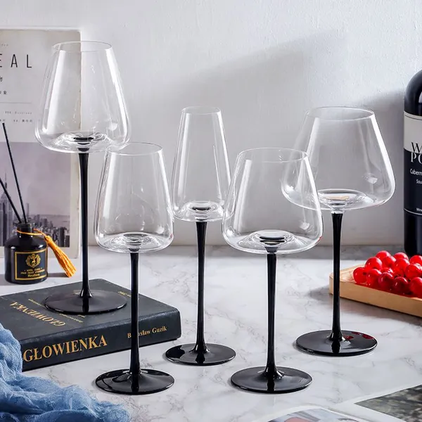 Red Wine Glasses Wine Glasses Stemmed Wine Glasses Clear Goblet for Party Home Hotel Bar