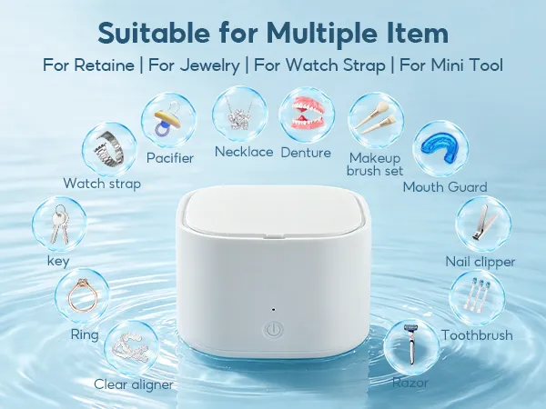 Ultrasonic Cleaner, Jewelry Cleaner Machine 200mL 48KHz, Professional Sonic Cleaner With One-Touch Operation photo-2