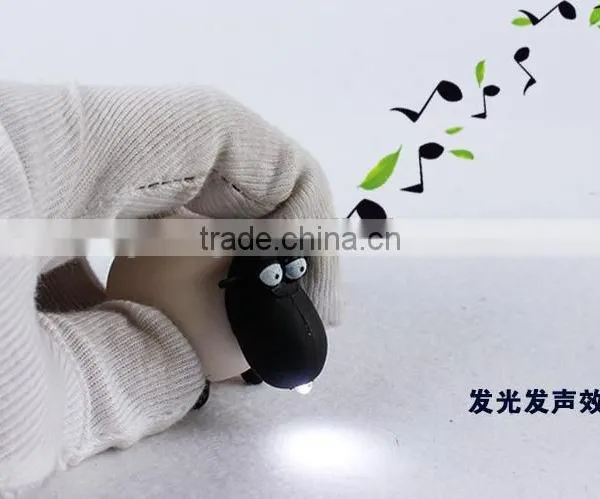 Wholesale 3D Funny Sheep Keychain LED Promotion Key Ring With Sound photo-2