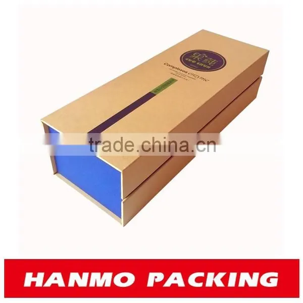 Kraft Paper With Paperboard Juice Bottle Book Shaped Packaging Box With Eva Velvet Tray photo-2