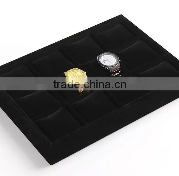 12 Grid Slots Black Color Jewelry Organizer Watches Display Storage Box Case Gift Boxes Bracelet Display Shelf photo-5