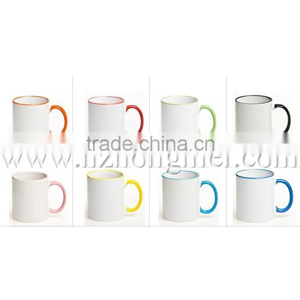 DIY 2015 Sublimation Mug,great A White Mug and Edge Color Mug for Heat Transfer ,inside Color Mug,beside Color Mug,ceramic Mug photo-5