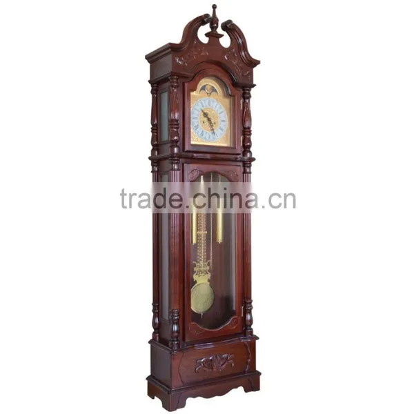Cheap Solid Wooden Floor Standing Clock Made in China photo-3