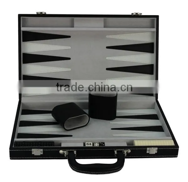 Leather Travel Suitcase of Backgammon Set photo-5