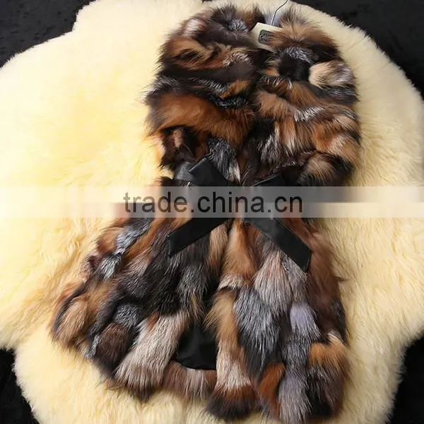2016 High -end Genuine Silver Fox Fur Vest photo-4