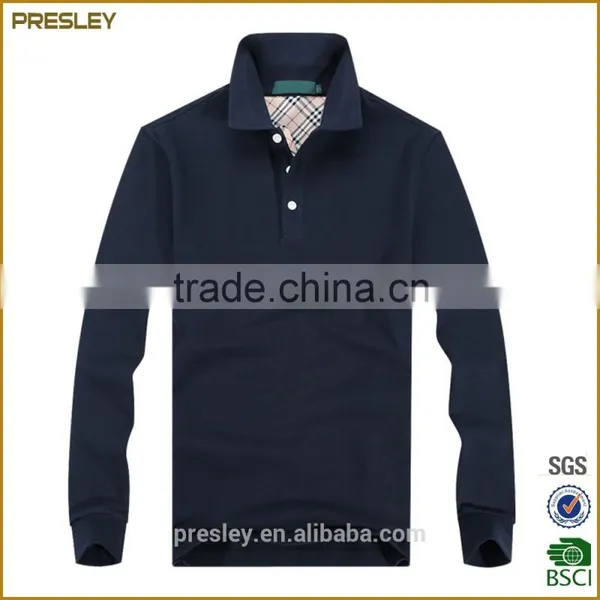 Presley Oem Hot Sale Custom Cotton Black Mens Polo Shirt With Cheap Price photo-4