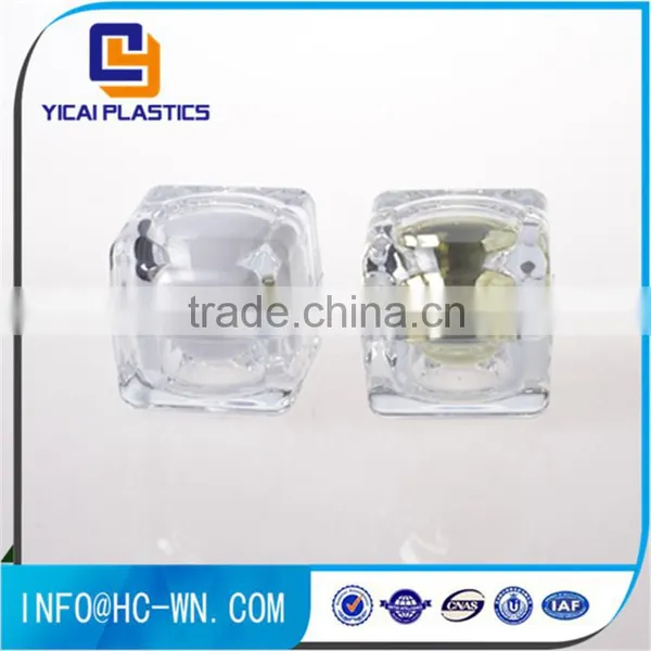 Wholesale Black Square Cosmetic Crystal Acrylic Jar photo-6