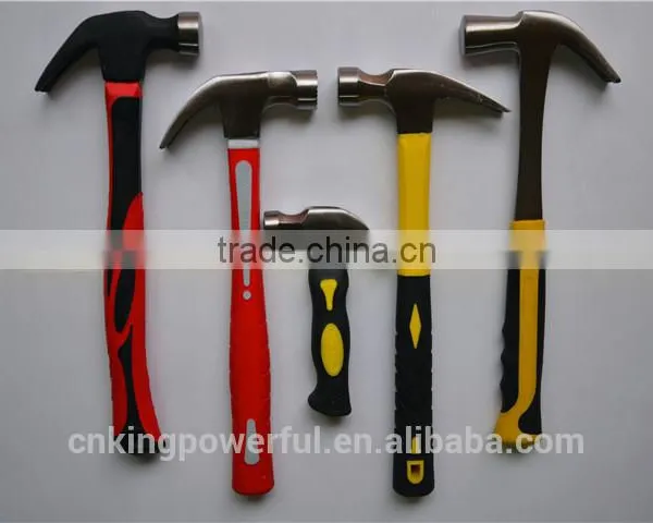 High Quality Claw Hammer (rubber &wooden Handle) Hand Tools Garden Hammer photo-6