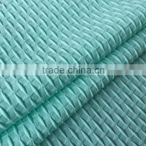 Spring Summer Polyester Woven Crumpled Fabric for Dress