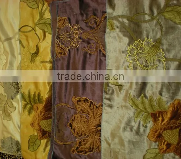 RAYON SLUB EMBROIDERED FABRIC FOR CURTAIN AND SOFA photo-4