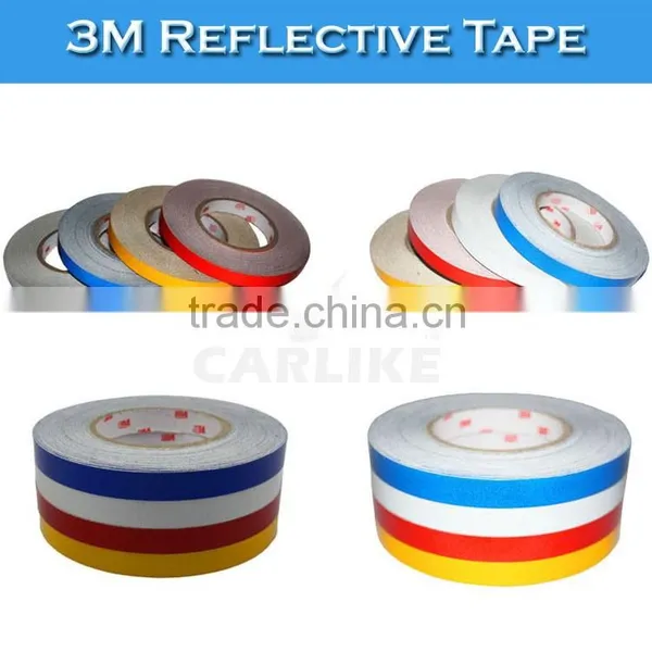 1.5CMx45.7M 3M Removable Vinyl Sticker Real 3M Reflective Car Sticker photo-3