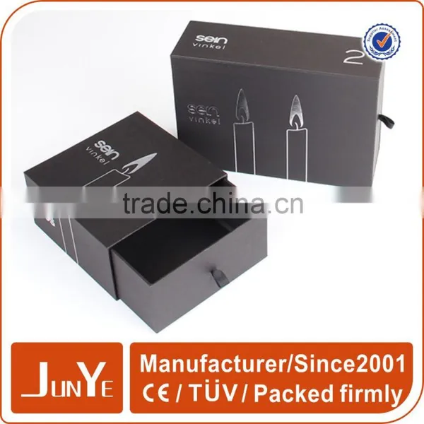 Gold Stamping Black Box Cardboard Candle Packaging photo-4