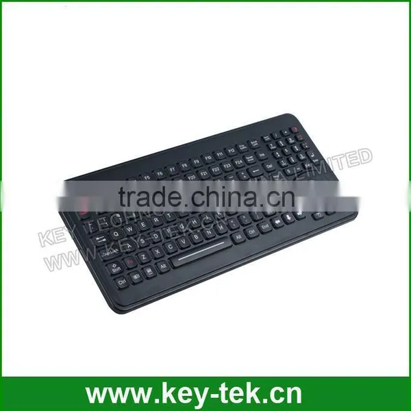 Custom IP65 Rated Ruggedized Usb Silicone Rubber Keyboard With IP68 Washable Optional Trackball+numeric Keys + 24 Function Keys photo-3
