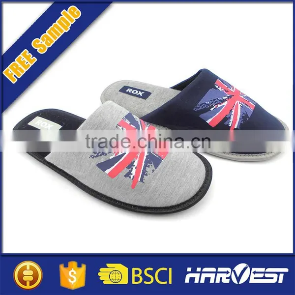 Embroidered Cotton Fabric Luxury Indoor Winter Slippers, Emboss Cotton Hotel Slipper photo-2