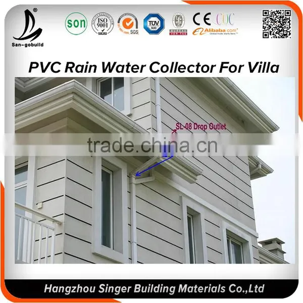 Hangzhou Factory PVC Rain Gutter, Plastic Material 5.2 Inch Rectangular Gutter photo-4