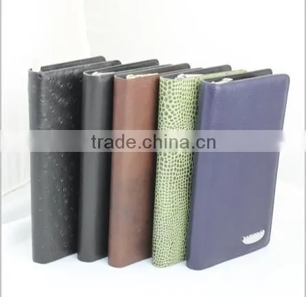 2015 New Arrivals Top Quality Men's Genuine Leather Wallet ,genuine Leather Men's Zipper Wallet for Christmas Gift /promotion. photo-3