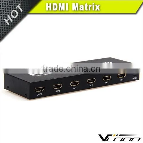 4x2 1080P HDMI Matrix Selector Switch Switcher Splitter w/ Analog Stereo Output photo-3