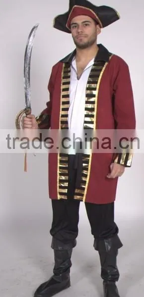 Fancy Men Sexy Cosplay Costume Jack Sparrow Costume Adult Pirate Costume photo-4