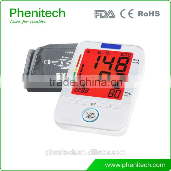 2016 High Quality Product Blood Pressure Monitor With 3 Colors Backlight photo-2