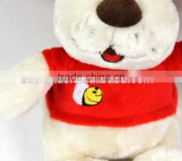 Luckiplus Hot Sale First Class Happy Puppy In Red Cloth SafeTechnology Toy For Kids photo-2