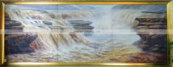 Beautiful Scenery Hanging Glass Wall Krishna Glass Painting photo-2