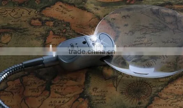LED Lighted Flexible Desktop Magnifier/magnifying Glasses Hands Free photo-5