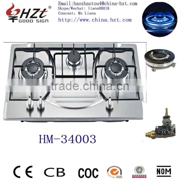 Stainless Steel Panel Sabafu Buner 3 Burners Gas Hob photo-3