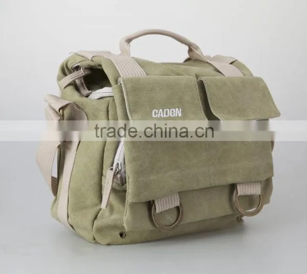 Caden Canvas Functional Camera Large Shoulder Bag photo-3