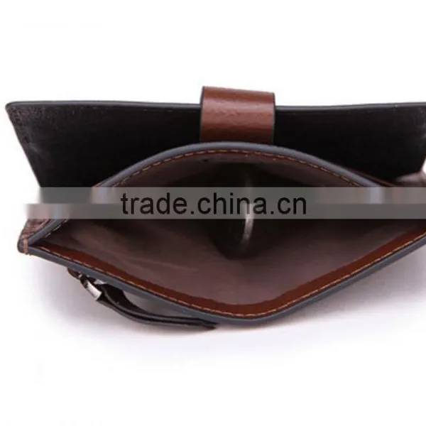 Factory OEM Super Slim Full Protect Snap Closure Lightweight Braided Leather Slim Bag photo-2