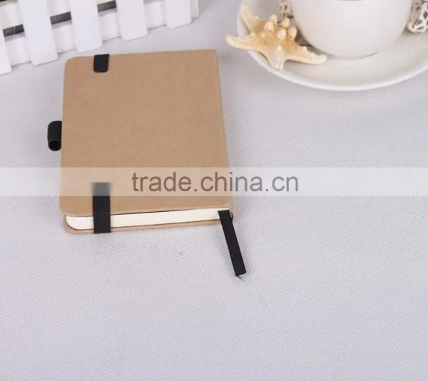 Custom Recylable Brown Kraft Paper Notebook Small Locked Diaries Wholesale photo-2