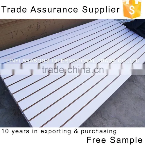 China 1220*2440*15mm Melamine Mdf Slot Board With Aluminium Strip photo-3