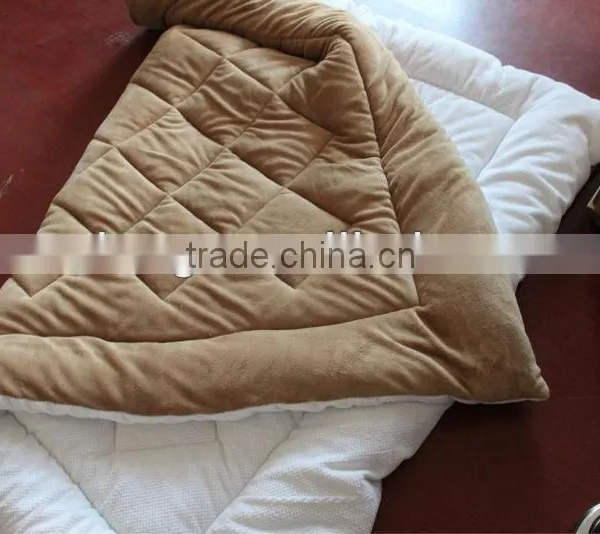 High Quality and Dyed Color Coral Fleece Quilt
