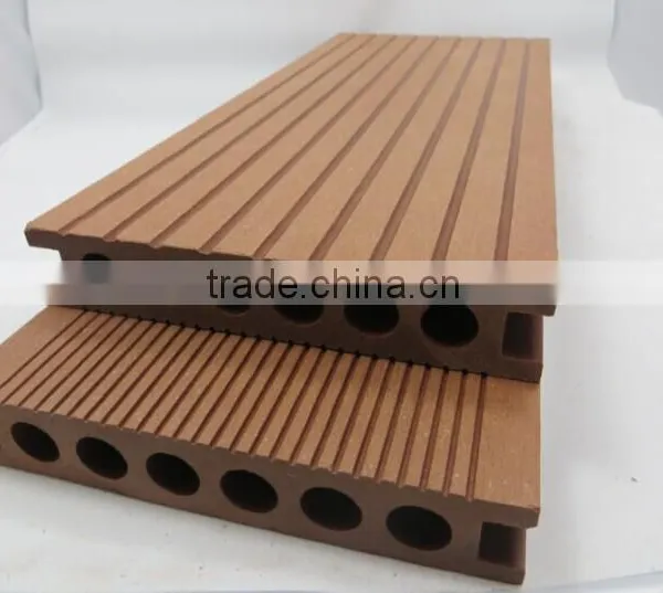 Hollow WPC Outdoor Flooring , Waterproof Plastic Floor photo-2