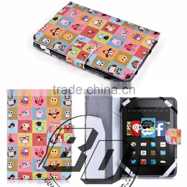 Manufacturer Wholesale Flip PU Leather Wallet Muti Beautiful Patterns Case For Amazon New Kindle 2014/Kindle Touch Lowest Price