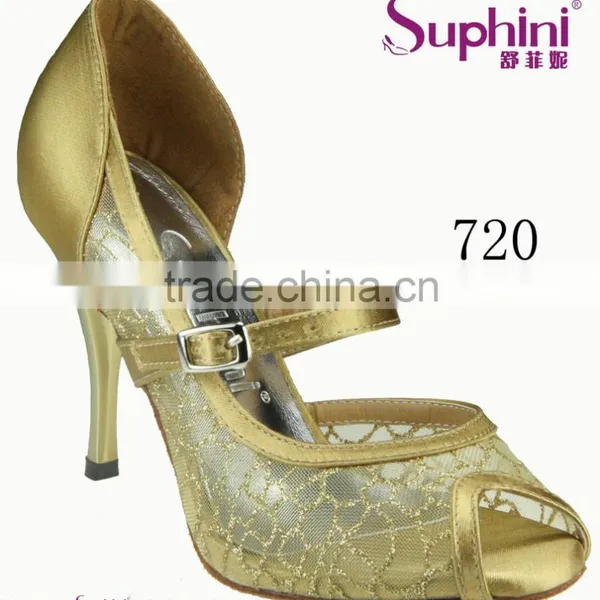 Suphini Lace Fabric Mesh Latin Dance Shoes Comfortable photo-2