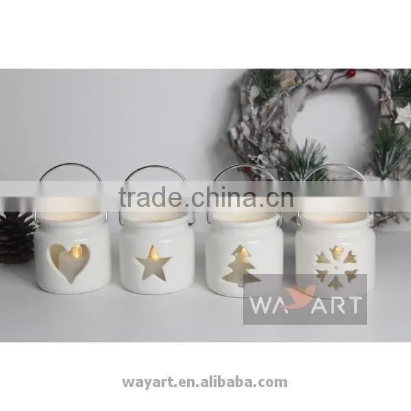 Special Design Ceramic Tealight Christmas Tree Candle Holder for Home Decor photo-5