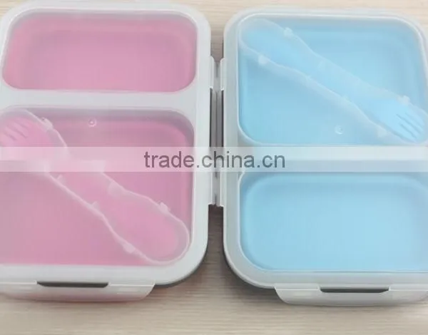 3 Compartments Microwave Bento Lunch Box Set For Kids Multifunctional Lunchbox photo-5